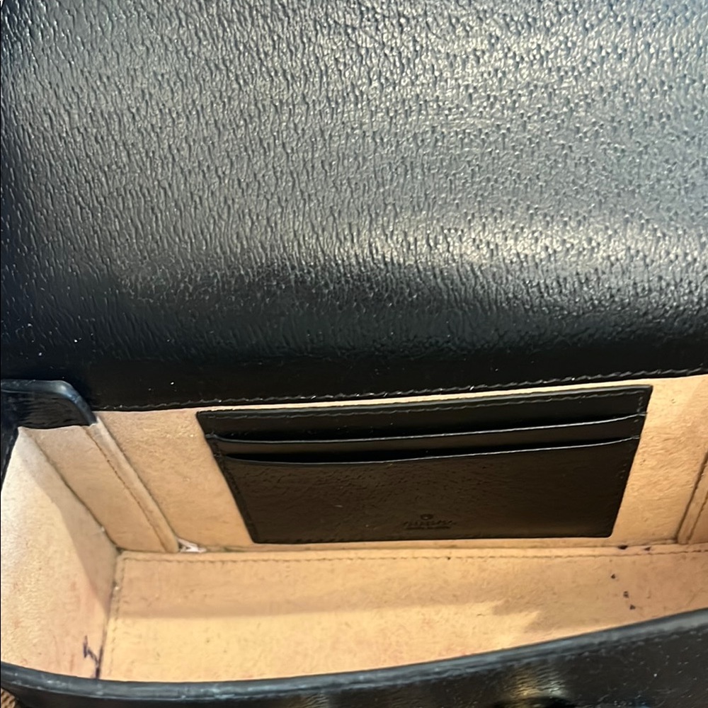 Gucci Black and Gold Crossbody Bag with Horsebit Detail - Picture 6 of 13